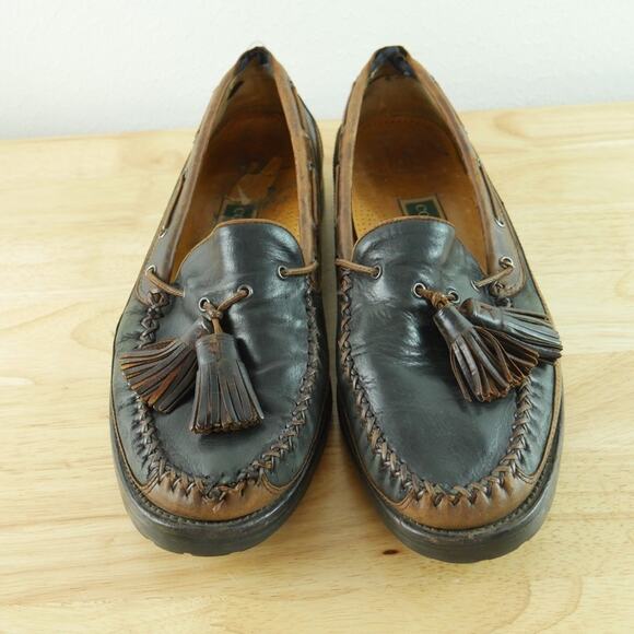 Vintage Cole Haan Tassel Loafers 11 THRASHED Boat Shoes Leather Old Money Preppy main image 8